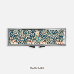 William Morris Honeysuckle Vintage Cute Rectangle Pill Box Case - Cute Medicine Container, Weekly 7 day Organizer, Vitamins Holder, Trinket Box